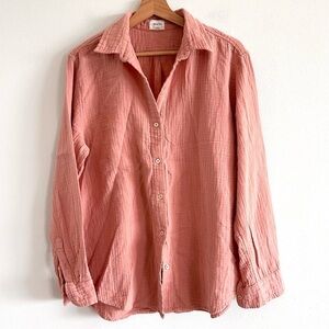 Aritzia Wilfred Free Sail shirt organic cotton long sleeve size small